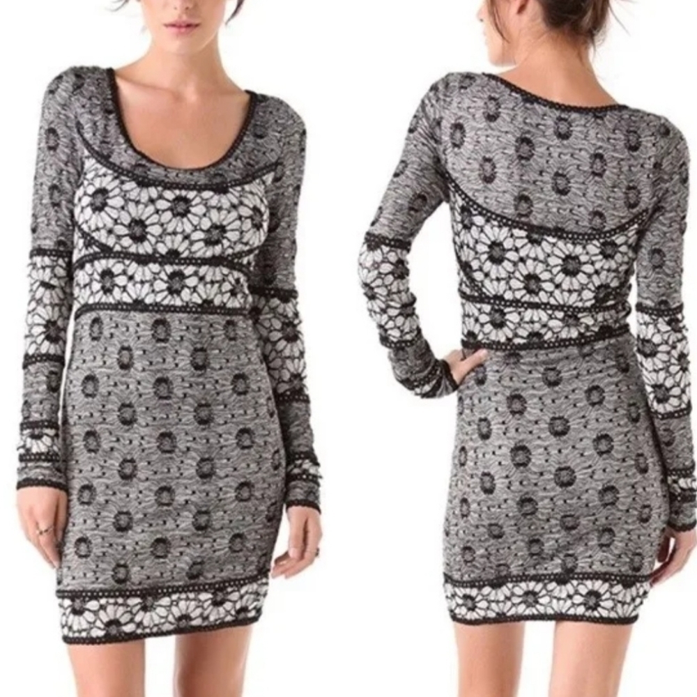 Free People Botanical Forest Floral Bodycon Dress